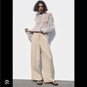 Zara loose fitting darted trousers